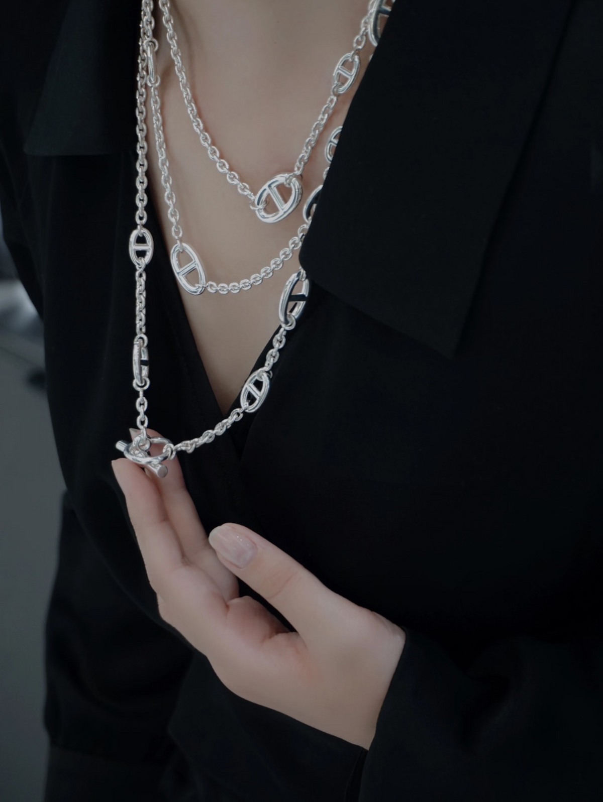 [⭐moonlume]Classic Silver Sweater Chain