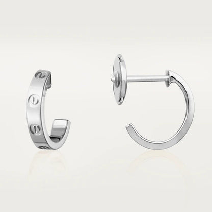 [⭐moonlume]LOVE EARRINGS 2.65MM SILVER