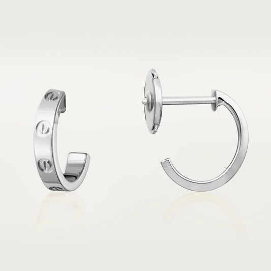 [⭐moonlume]LOVE EARRINGS 2.65MM SILVER