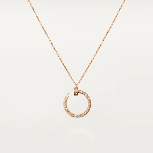 [⭐moonlume]JUSTE NECKLACE PINK GOLD DIAMONDS