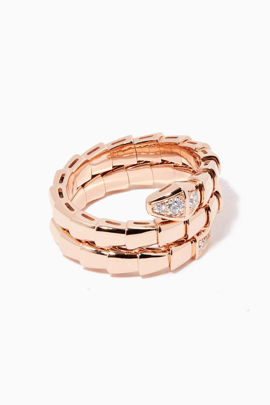 [⭐moonlume]SERPENTS DOUBLE ROW DIAMOND RING