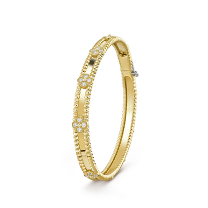 [⭐moonlume]CLOVER BRACELET 4MM DIAMONDS