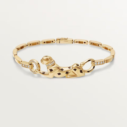 [⭐moonlume]PANTHERE HALF DIAMOND ON CHAIN BRACELET