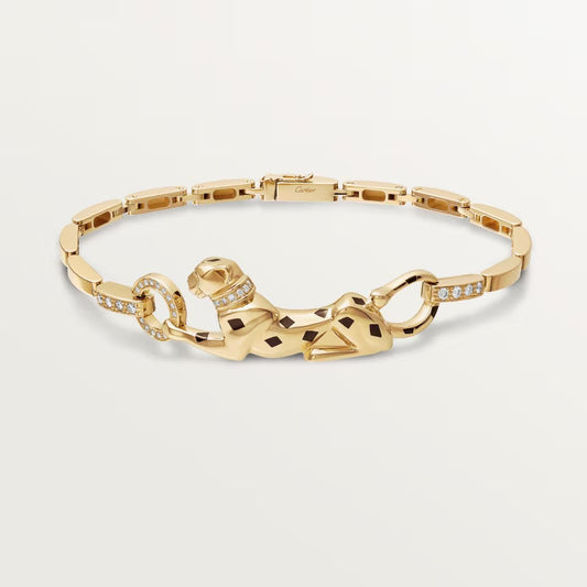 [⭐moonlume]PANTHERE HALF DIAMOND ON CHAIN BRACELET