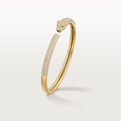[⭐moonlume]PANTHERE FULL DIAMOND OPEN BRACELET