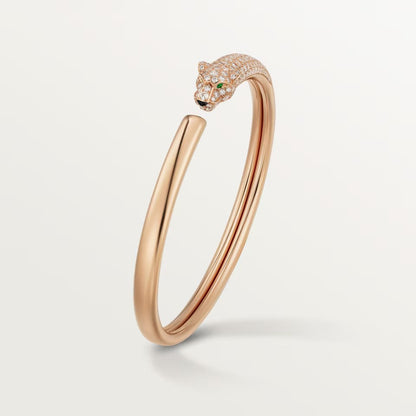 [⭐moonlume]PANTHERE HALF DIAMOND OPEN BRACELET