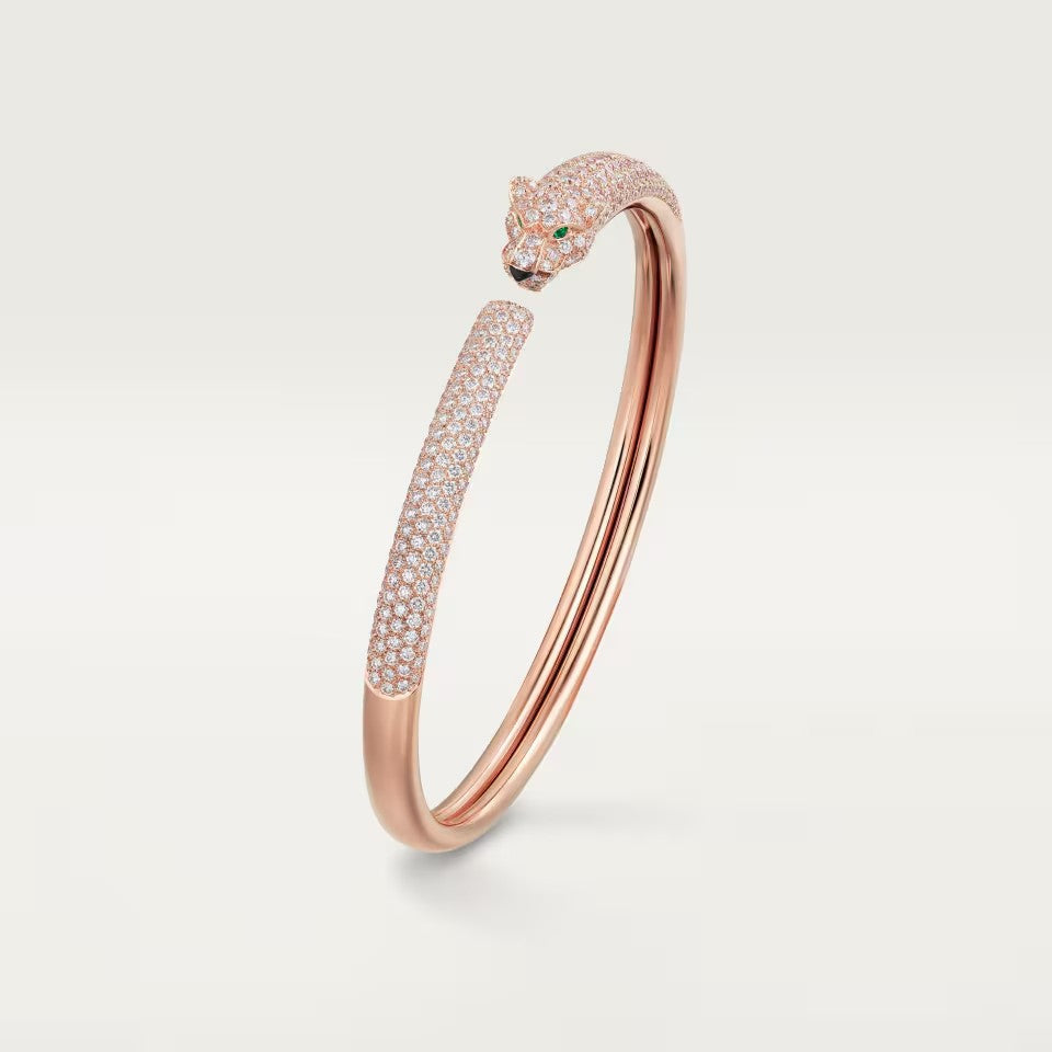 [⭐moonlume]PANTHERE FULL DIAMOND OPEN BRACELET