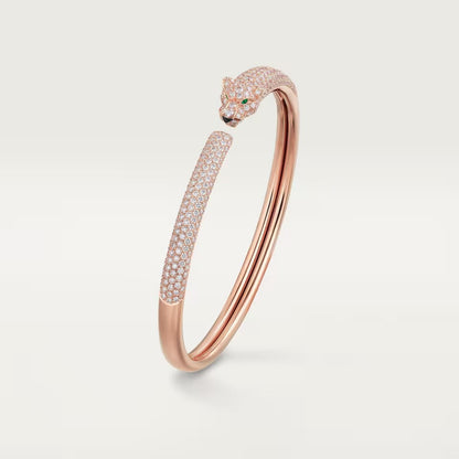 [⭐moonlume]PANTHERE FULL DIAMOND OPEN BRACELET