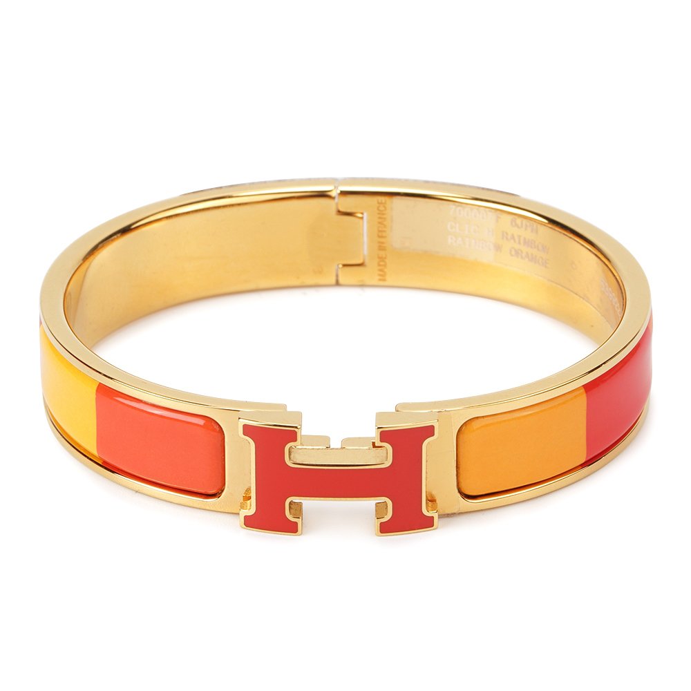 [⭐moonlume]H BRACELET ORANGE RAINBOW CERAMIC