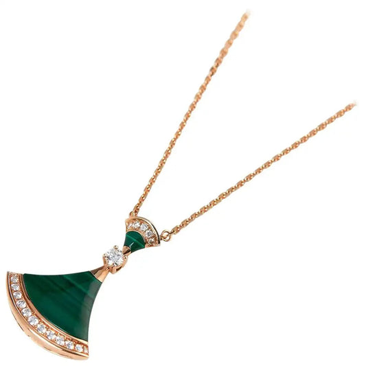 [⭐moonlume]DREAM NECKLACE MALACHITE DIAMOND