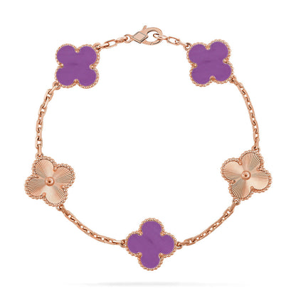 [⭐moonlume] CLOVER 5 MOTIF VIOLET BRACELET COLLECTION