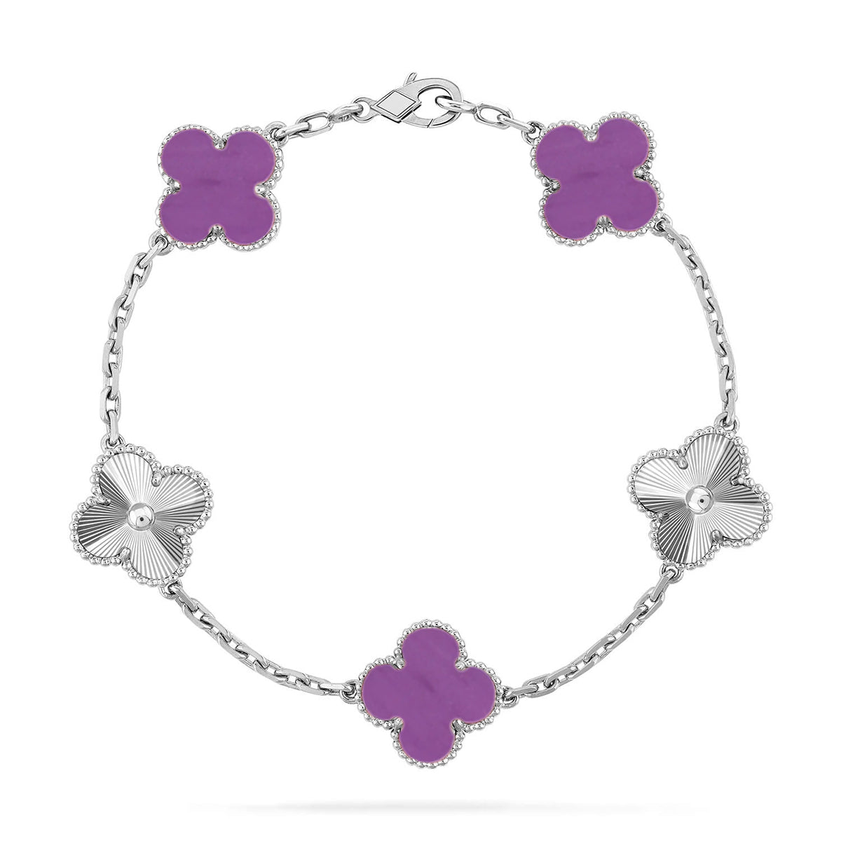 [⭐moonlume] CLOVER 5 MOTIF VIOLET BRACELET COLLECTION