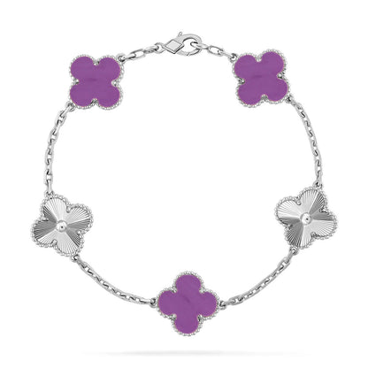 [⭐moonlume] CLOVER 5 MOTIF VIOLET BRACELET COLLECTION