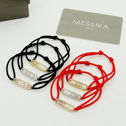 [⭐moonlume]Messika Care(s) pink cord pavé bracelet