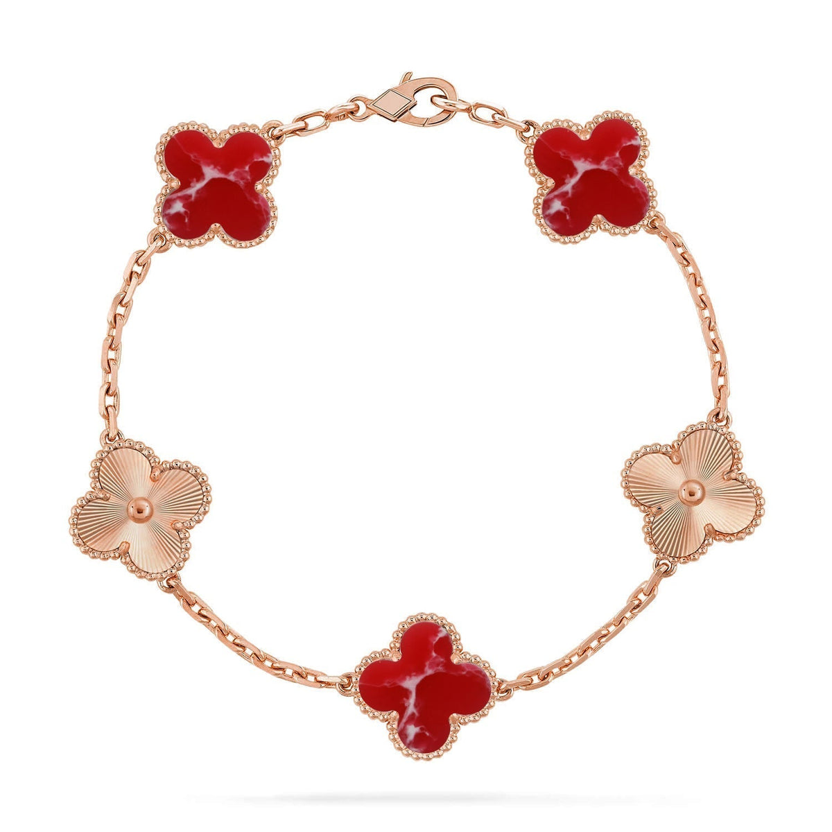 [⭐moonlume]CLOVER 5 MOTIF RED PATTERN BRACELET COLLECTION