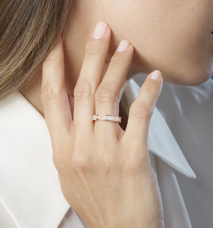 [⭐moonlume]ALLIANCE LIENS VIDENCE PAVED DIAMOND 4MM RING
