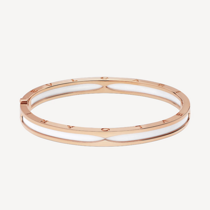 [⭐moonlume]ZERO 1 PINK GOLD WITH WHITE CERAMIC BRACELET
