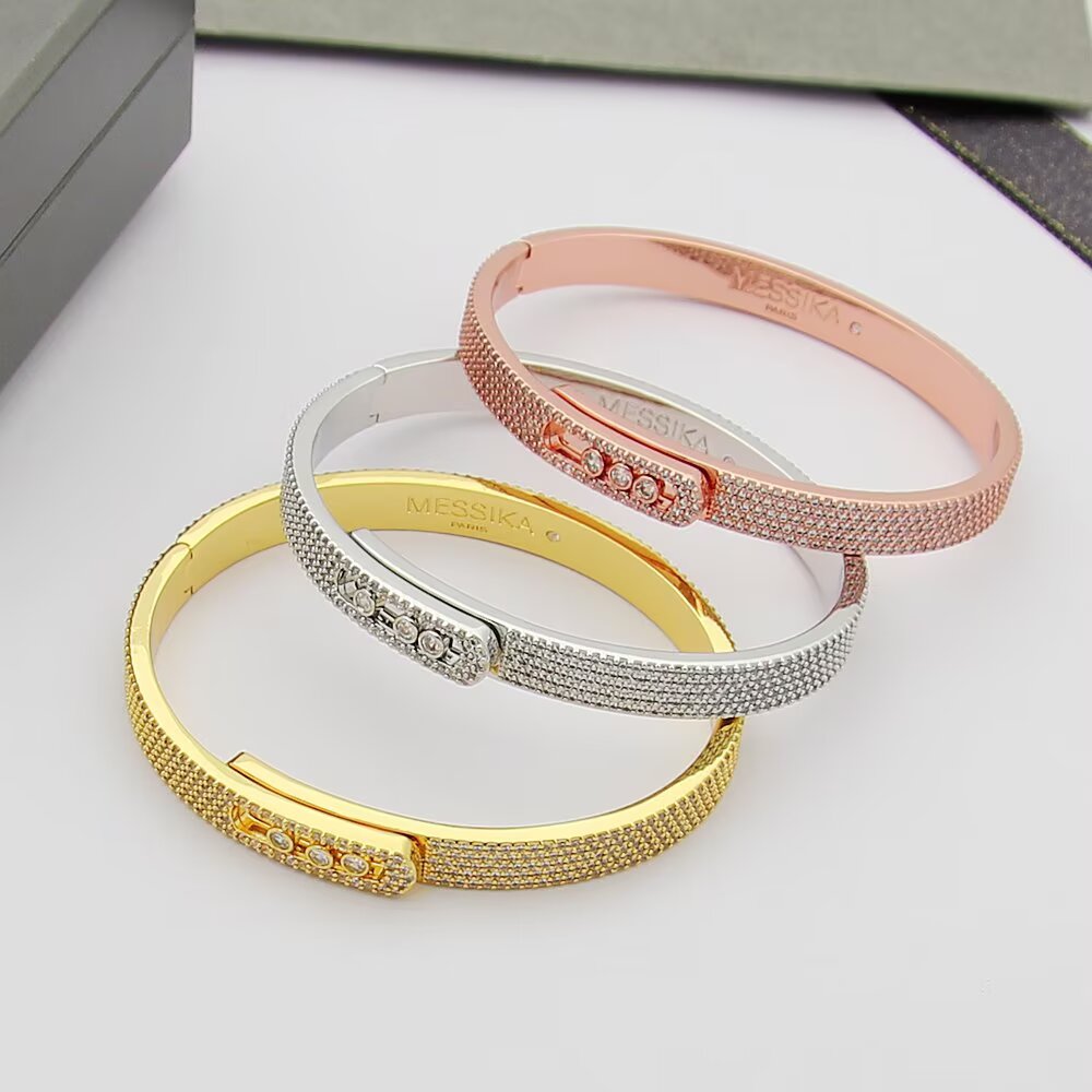 [⭐moonlume]Move Noa Full Pavé Diamond Bangle Bracelet