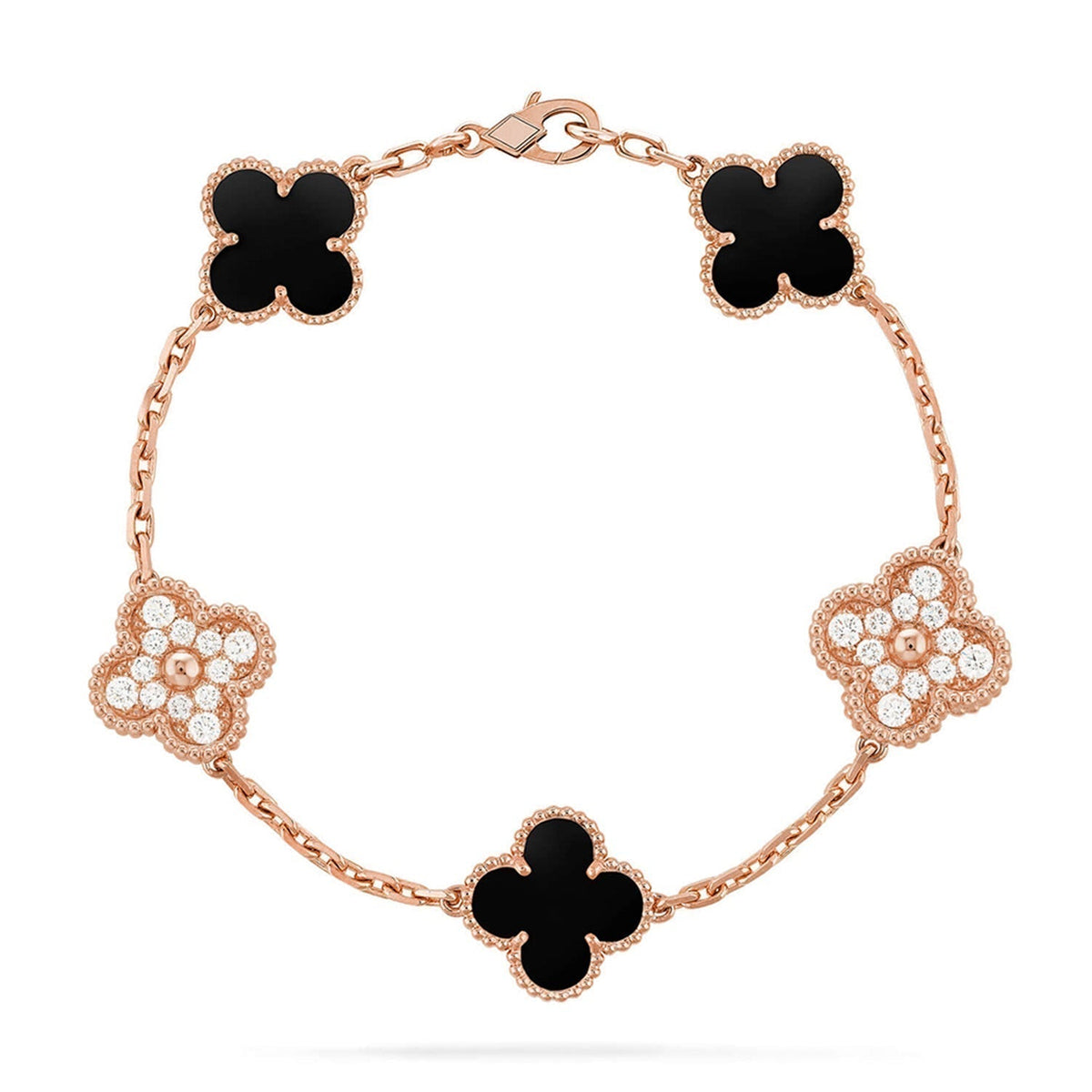 [⭐moonlume] CLOVER 5 MOTIF ONYXS BRACELET COLLECTION