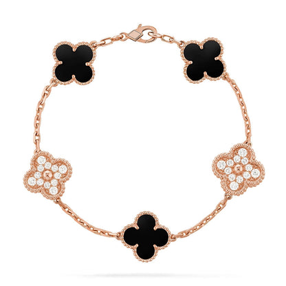 [⭐moonlume] CLOVER 5 MOTIF ONYXS BRACELET COLLECTION
