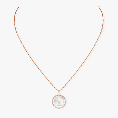 [⭐moonlume]Demo MOVE 1 DIAMOND WHITE MOTHER OF PEARL PINK GOLD DIAMOND NECKLACE