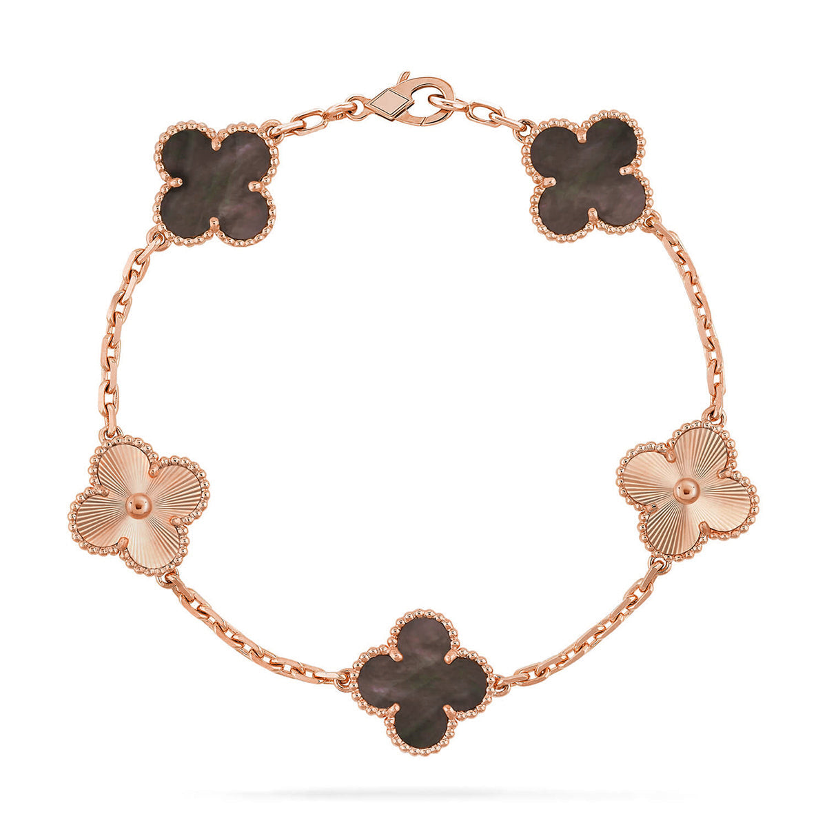 [⭐moonlume] CLOVER 5 MOTIF GRAY MOP BRACELET COLLECTION