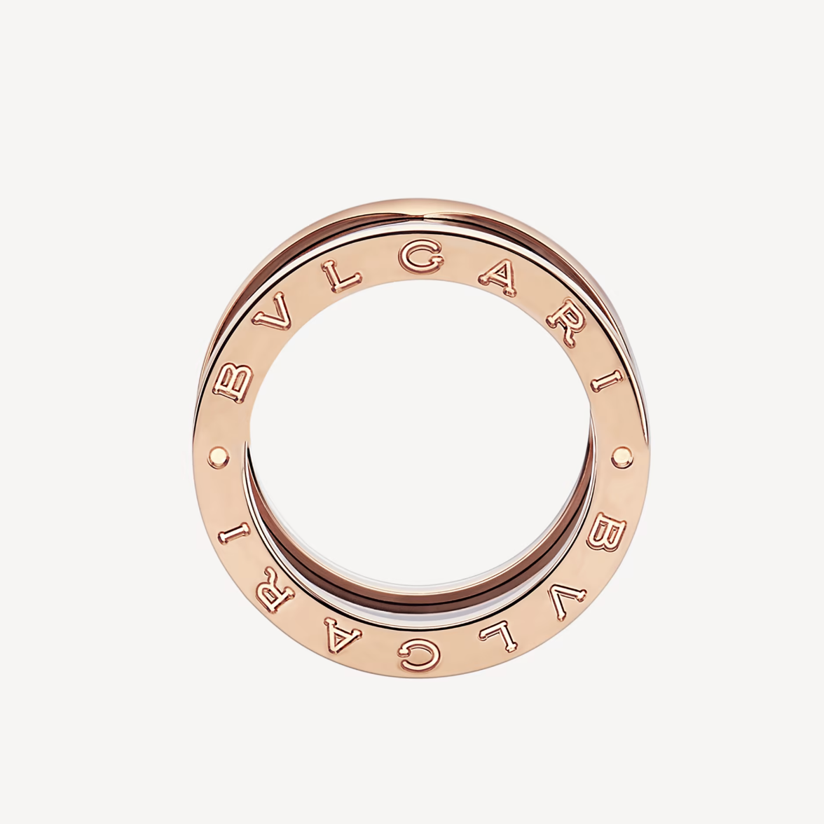 [⭐moonlume]ZERO 1 FOUR-BAND LOOPS AND BLACK CERAMIC SPIRAL PINK GOLD RING