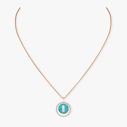 [⭐moonlume]Demo MOVE 1 DIAMOND TURQUOISE PINK GOLD DIAMOND NECKLACE