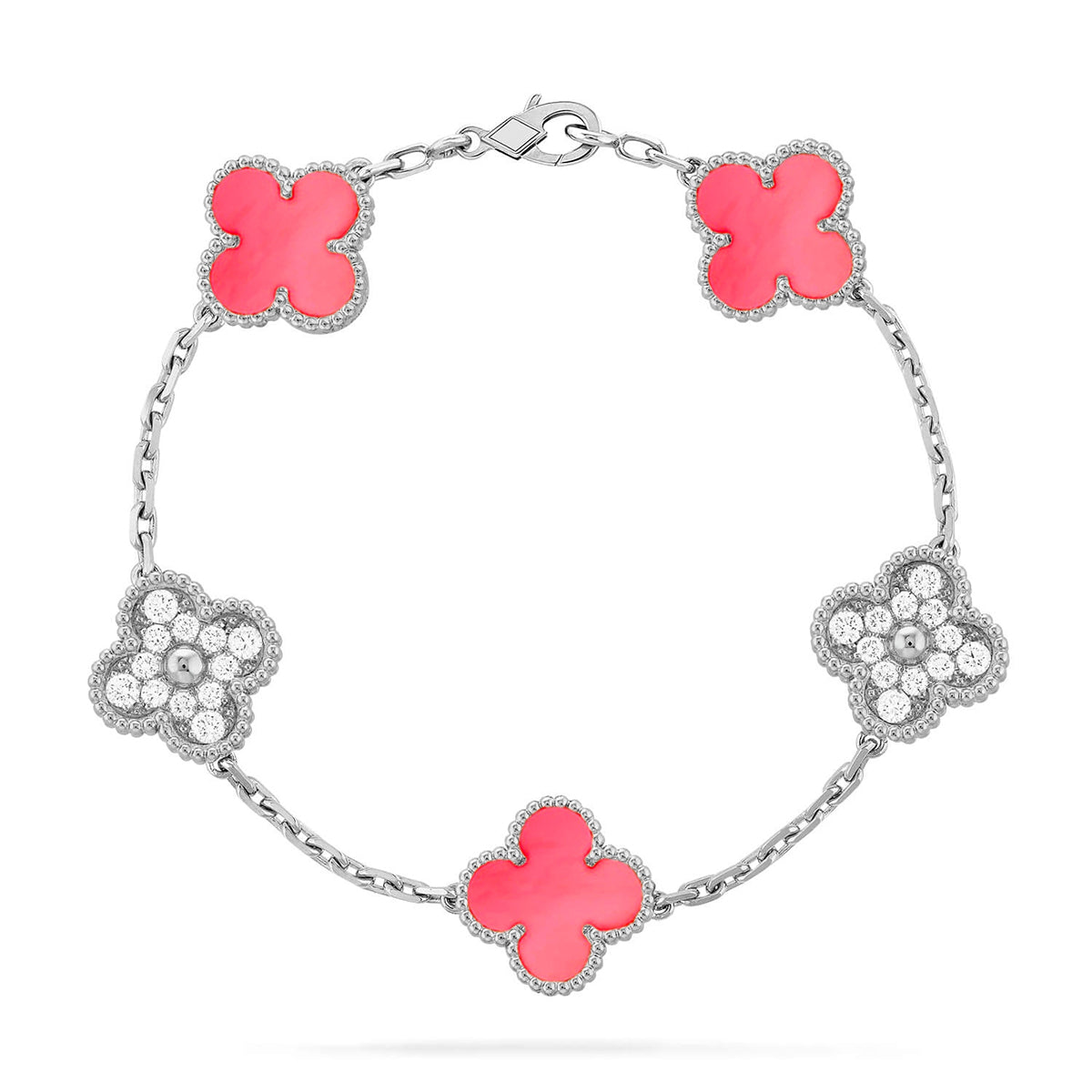 [⭐moonlume] CLOVER 5 MOTIFS  PINK MOP BRACELET COLLECTION