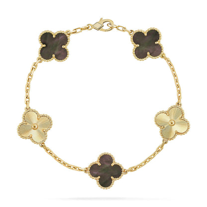 [⭐moonlume] CLOVER 5 MOTIF GRAY MOP BRACELET COLLECTION
