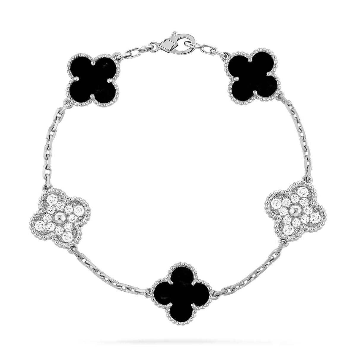 [⭐moonlume] CLOVER 5 MOTIF ONYXS BRACELET COLLECTION
