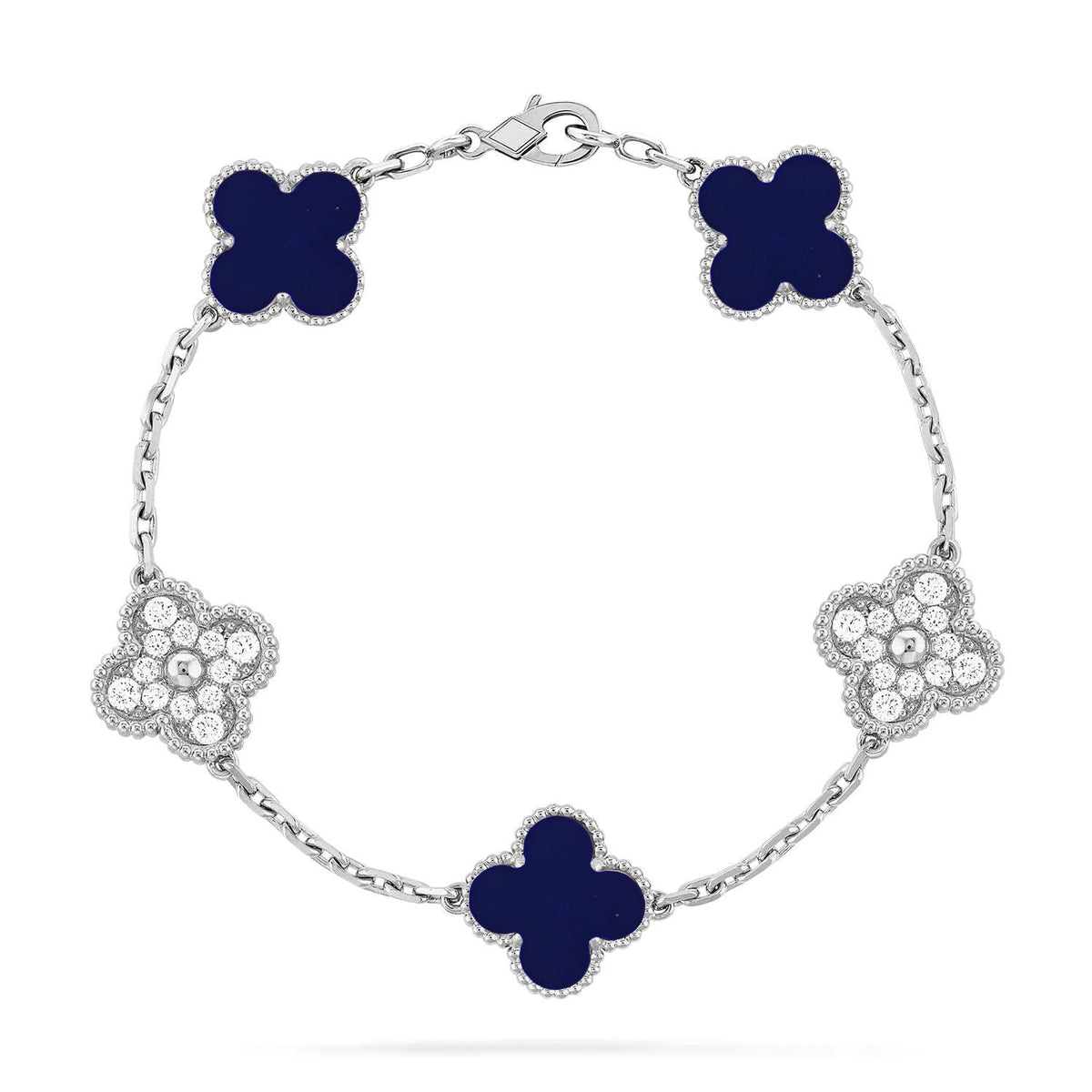 [⭐moonlume]CLOVER 5 MOTIF LAPIS LAZULI BRACELET COLLECTION