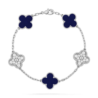 [⭐moonlume]CLOVER 5 MOTIF LAPIS LAZULI BRACELET COLLECTION