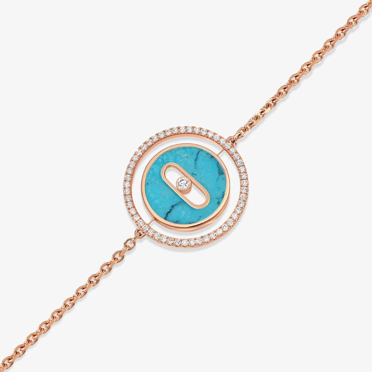 [⭐moonlume]Demo MOVE TURQUOISE PINK GOLD DIAMOND BRACELET