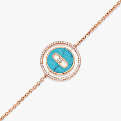 [⭐moonlume]Demo MOVE TURQUOISE PINK GOLD DIAMOND BRACELET
