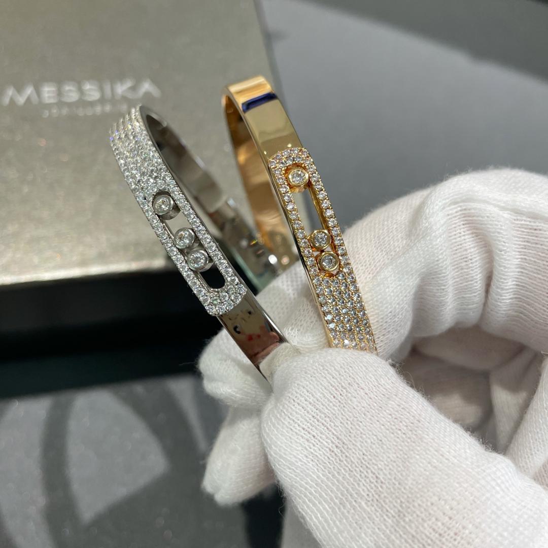 [⭐moonlume]Move Noa Rose Gold Pavé Diamond Bangle Bracelet