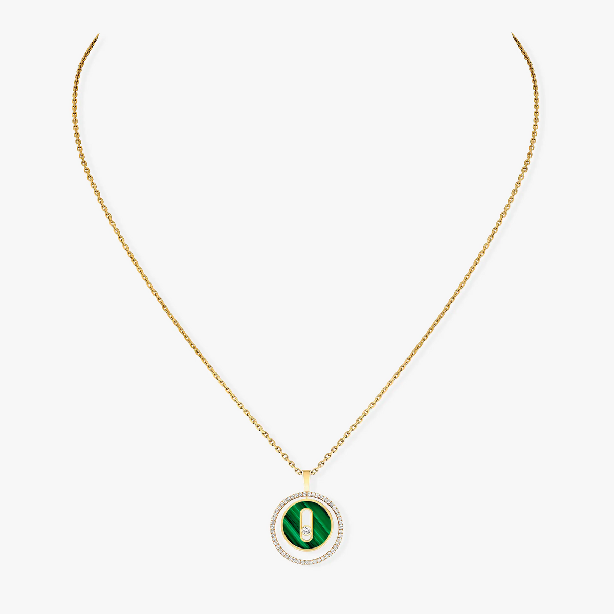[⭐moonlume]Demo MOVE 1 DIAMOND MALACHITE GOLD DIAMOND NECKLACE