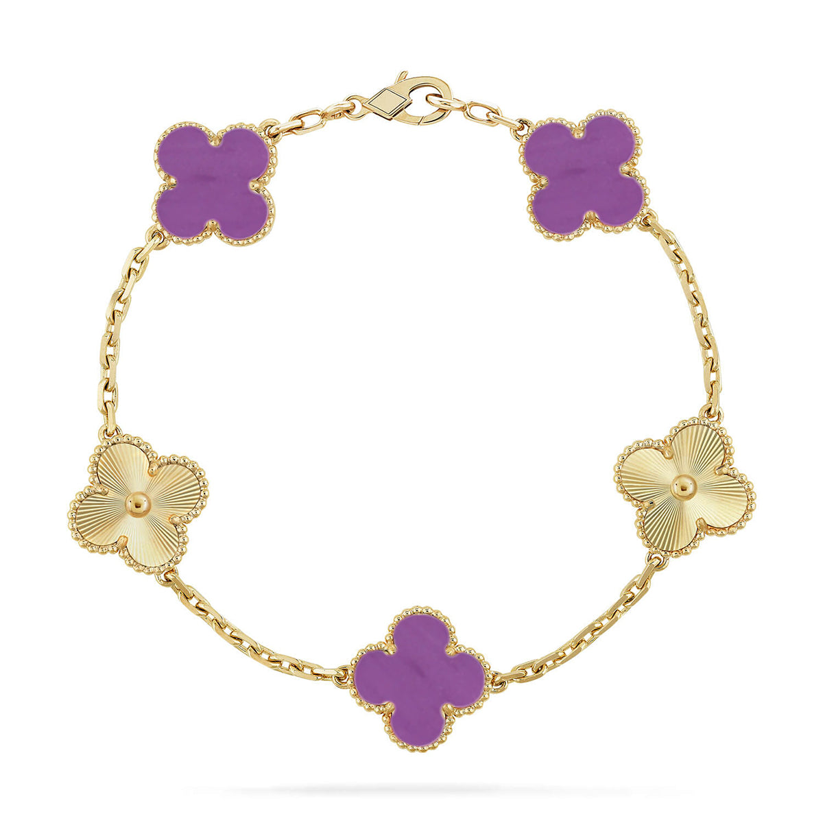 [⭐moonlume] CLOVER 5 MOTIF VIOLET BRACELET COLLECTION