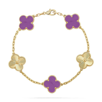 [⭐moonlume] CLOVER 5 MOTIF VIOLET BRACELET COLLECTION