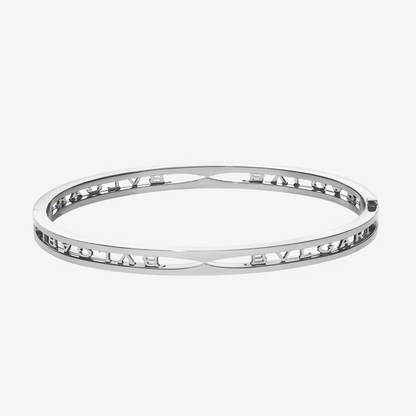 [⭐moonlume]ZERO 1 SPIRAL LOGO SILVER BRACELET