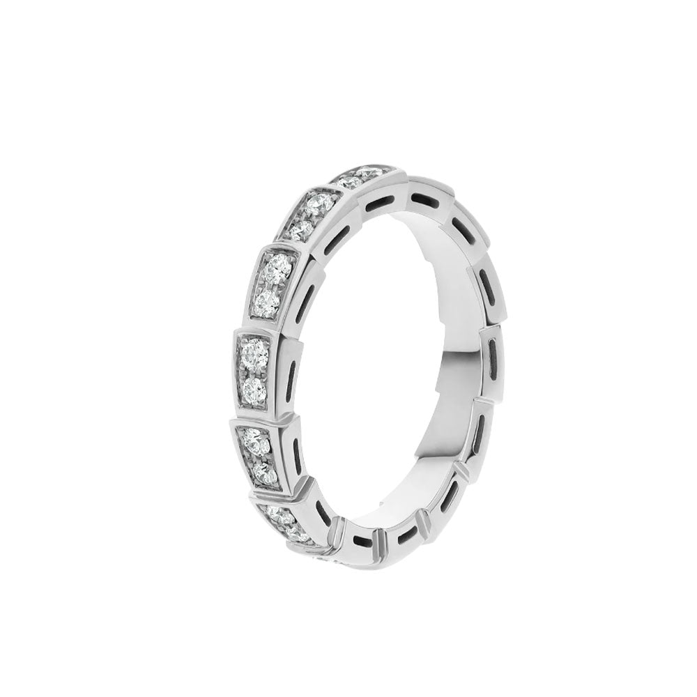 [⭐moonlume]SERPENTI RING SILVER DIAMOND PAVED 3MM