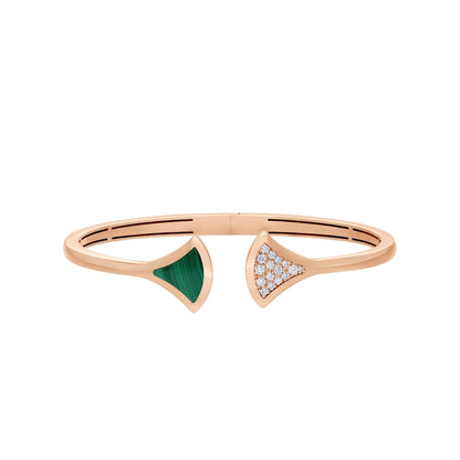 [⭐moonlume]DREAM BRACELET OPEN MALACHITE PINK GOLD