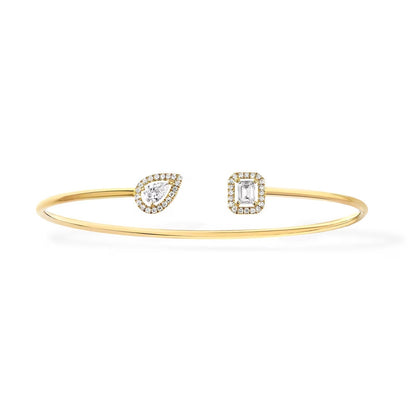 [⭐moonlume]JONC FLEX MY TWIN TOI & MOI SILVER DIAMOND BRACELET