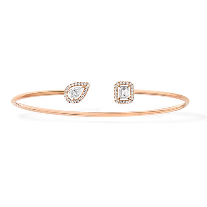 [⭐moonlume]JONC FLEX MY TWIN TOI & MOI SILVER DIAMOND BRACELET