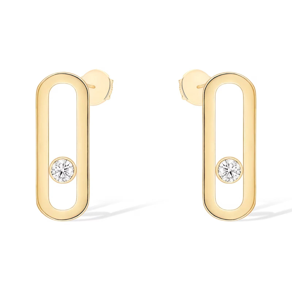 [⭐moonlume]MOVE UNO SMALL 1 DIAMOND EARRINGS