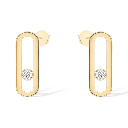 [⭐moonlume]MOVE UNO SMALL 1 DIAMOND EARRINGS