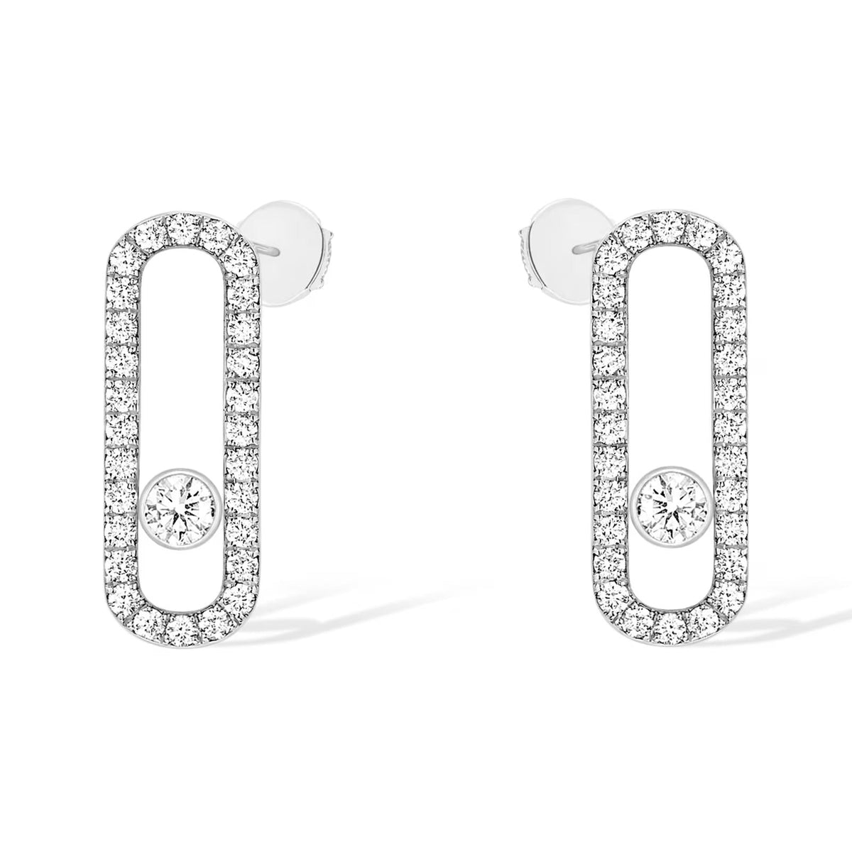 [⭐moonlume]MOVE UNO STUD DIAMOND PAVED EARRINGS