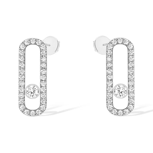 [⭐moonlume]MOVE UNO STUD DIAMOND PAVED EARRINGS