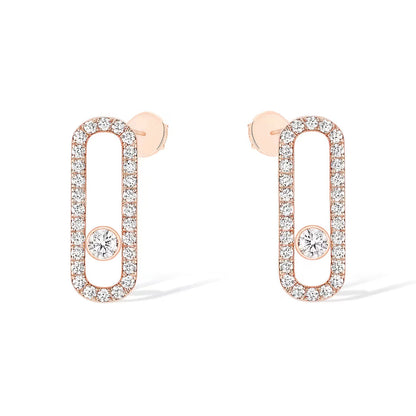 [⭐moonlume]MOVE UNO STUD DIAMOND PAVED EARRINGS