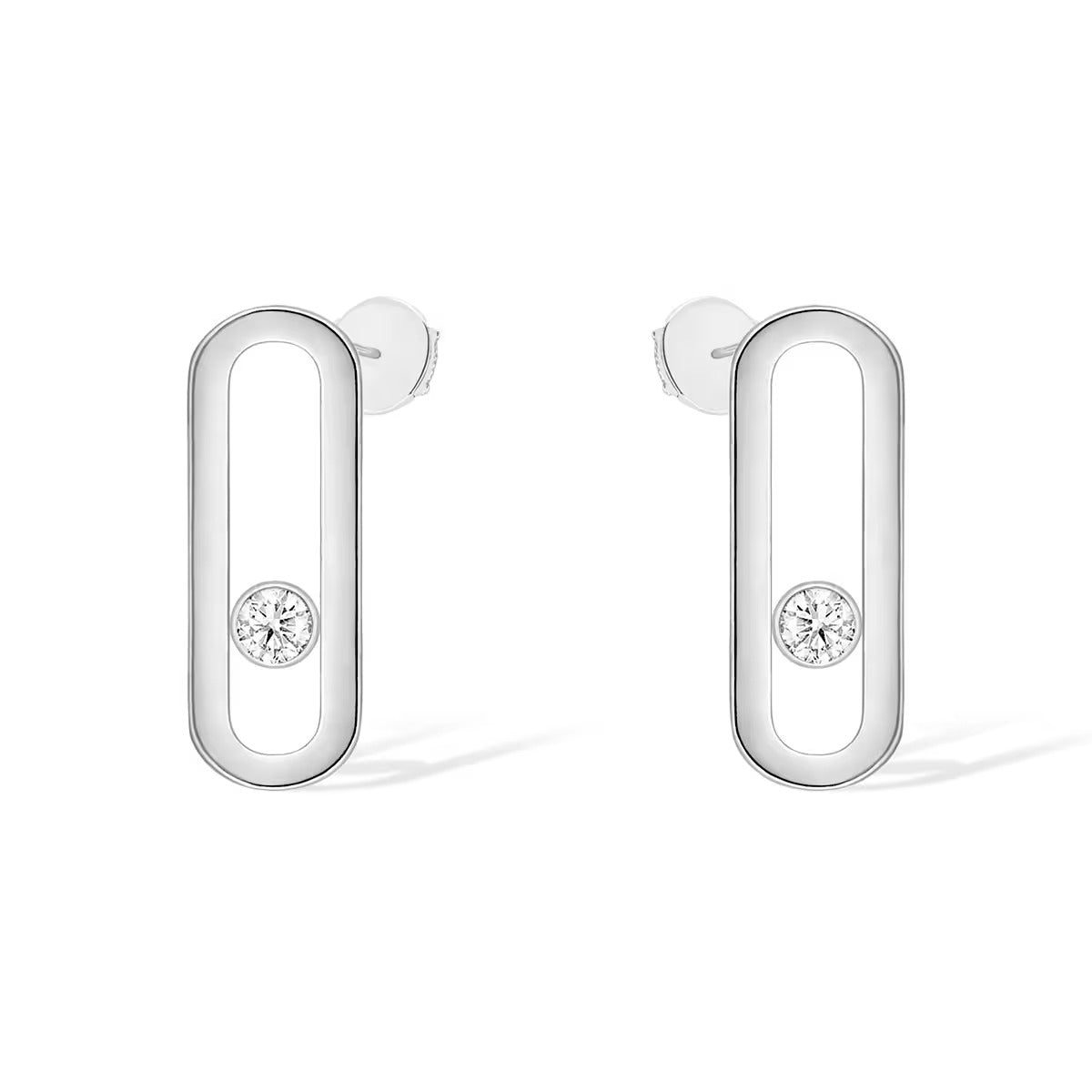 [⭐moonlume]MOVE UNO SMALL 1 DIAMOND EARRINGS